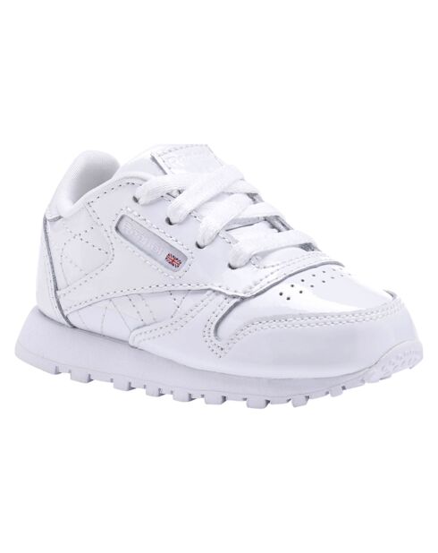 Baskets en Cuir Classic Leather Patent blanches