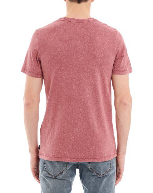 T-Shirt Jor Rick moucheté rose rouge