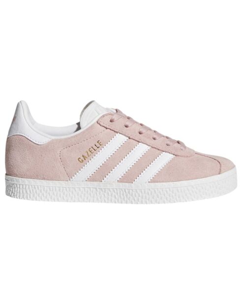 Lichtroze Gazelle C fluwelen leren sneakers