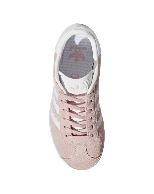 Lichtroze Gazelle C fluwelen leren sneakers