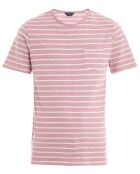 T-Shirt Pocket Marin Jed rayures rose