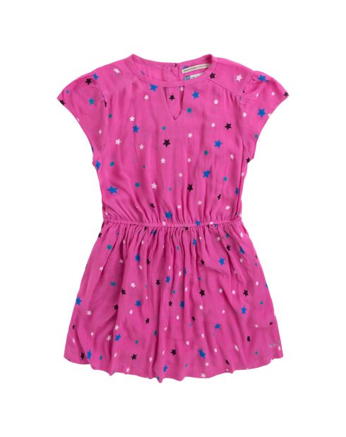 Robe Doreen en Coton rose fuchsia