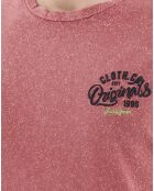 T-Shirt Jor Rick moucheté rose rouge