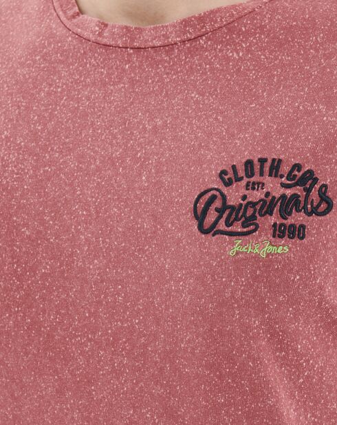 T-Shirt Jor Rick moucheté rose rouge