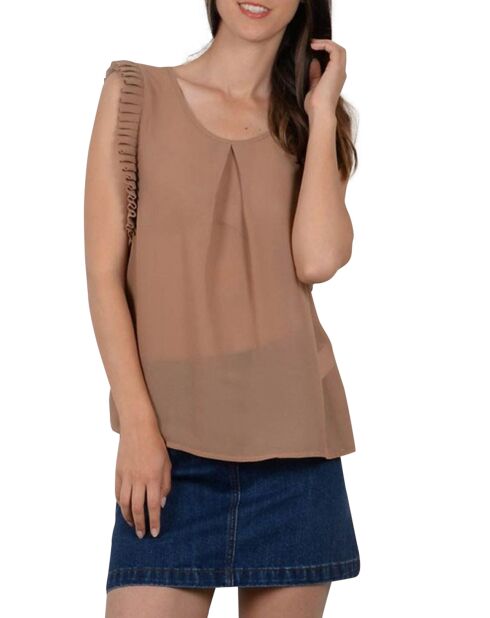 Top fluide marron