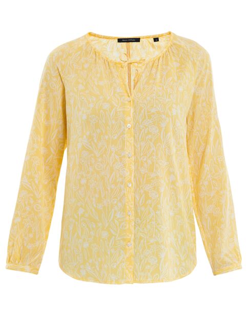 Chemise imprimé floral jaune