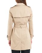 Trench-Coat mi-long 100% Coton beige