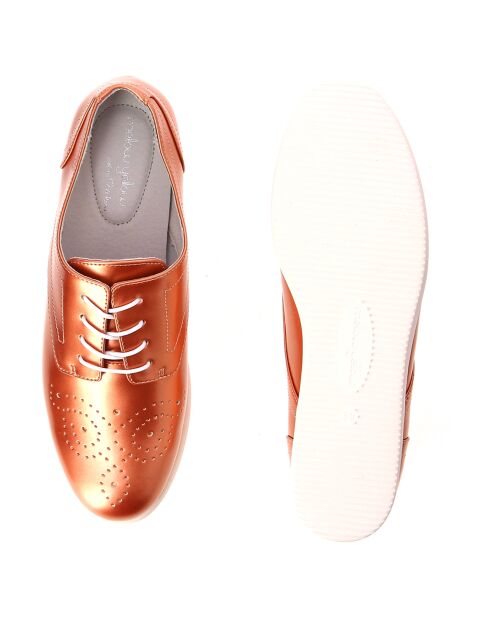 Derbies Creepers en Cuir cuivre