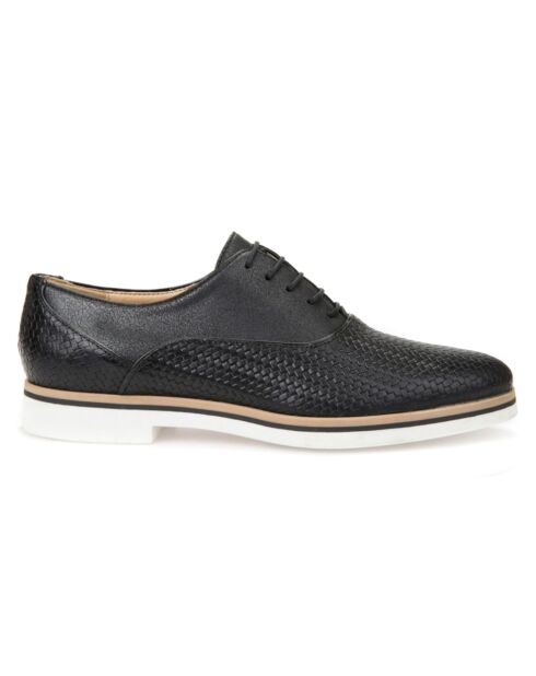 Derbies en Cuir bimatières noires