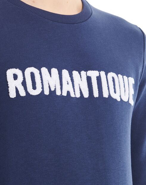 Marineblauwe sweater Terry Message