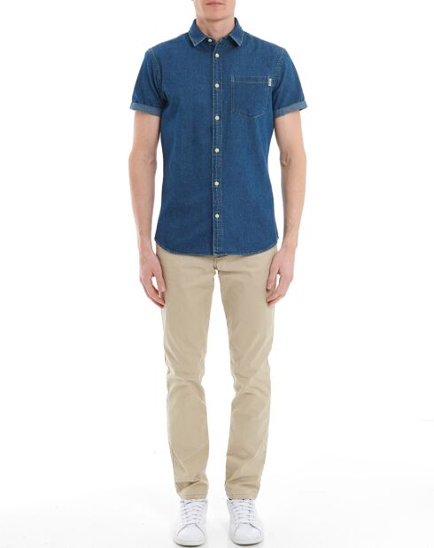 Chemise en denim Malone bleue