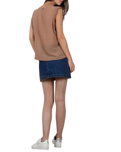 Top fluide marron