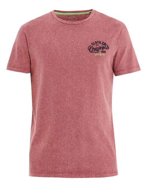 T-Shirt Jor Rick moucheté rose rouge