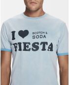 T-Shirt I Love Fiesta bleu clair