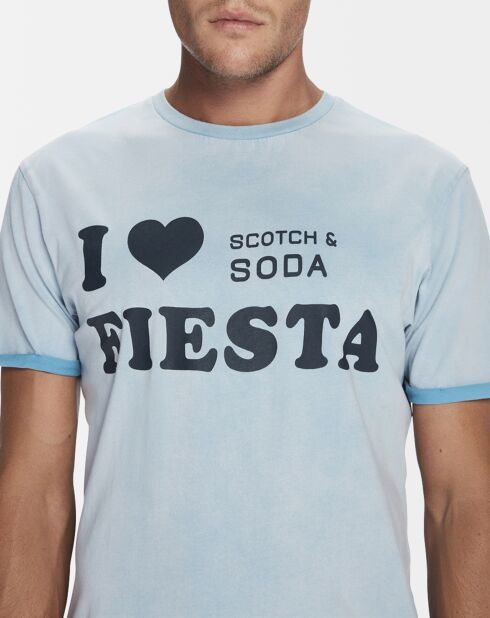 T-Shirt I Love Fiesta bleu clair
