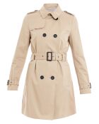Trench-Coat mi-long 100% Coton beige