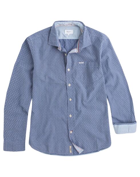 Chemise droite Monclova imprimée bleue