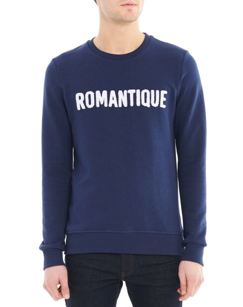 Marineblauwe sweater Terry Message