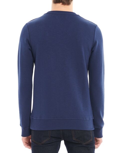 Sweat Terry Message bleu marine