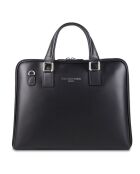 Sacoche en Cuir Jimi noir - 38x29x6 cm