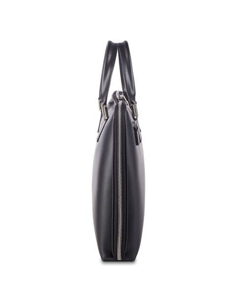 Sacoche en Cuir Jimi noir - 38x29x6 cm