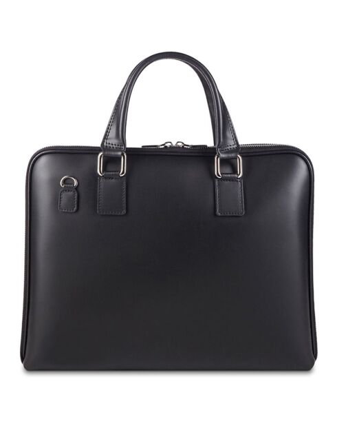 Sacoche en Cuir Jimi noir - 38x29x6 cm