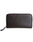 Mony zwarte leren metgezel - 19,5x10,5 cm
