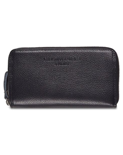 Mony zwarte leren metgezel - 19,5x10,5 cm