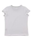 T-Shirt Jade en Coton blanc/argenté