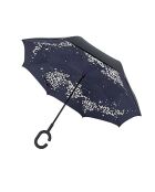 Zwart/roze omgekeerde paraplu