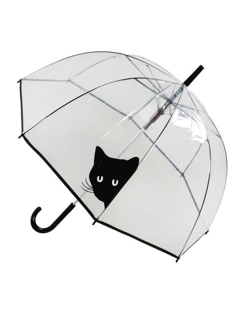 Parapluie Chat transparent/noir
