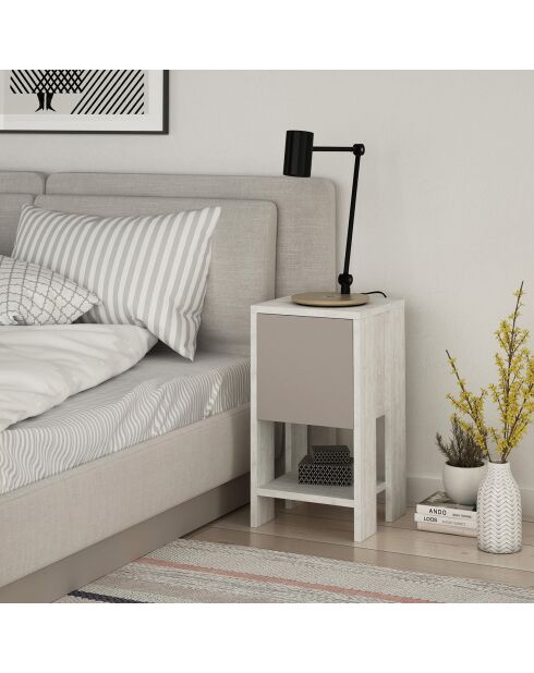 Table de nuit Ema mocha - 30x55x30 cm