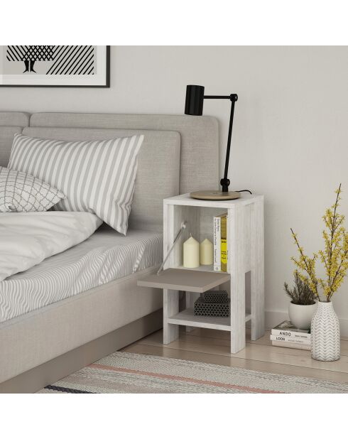 Table de nuit Ema mocha - 30x55x30 cm