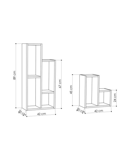 Bibliothèque Sule chêne - 20x84x89 cm