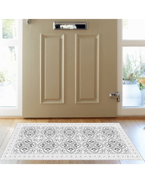 Tapis vinyle Greta blanc - 50x100 cm