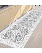 Tapis vinyle Greta blanc - 66x100 cm