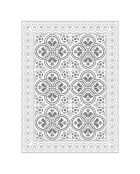 Tapis vinyle Greta blanc - 80x300 cm