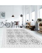 Tapis vinyle Greta blanc - 200x266 cm