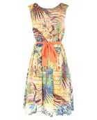 Robe Ambigue broderie fantaisie orange