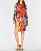 Robe Annunzio imprimé plante rouge