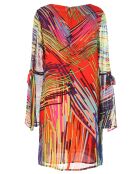 Robe Annunzio imprimé plante rouge