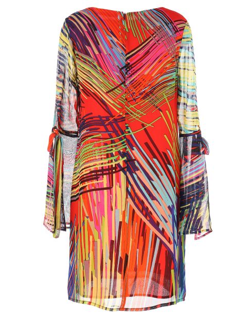 Robe Annunzio imprimé plante rouge