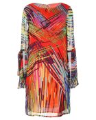 Robe Annunzio imprimé plante rouge
