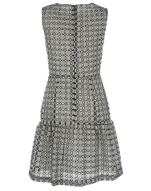 Robe Capeline imprimé Vichy & brodée noire