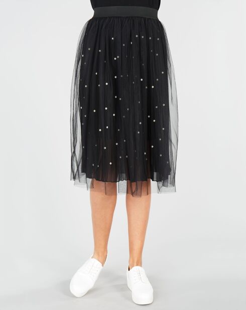 Jupe Jacaranda en tulle & perles noire