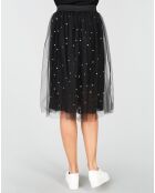 Jupe Jacaranda en tulle & perles noire