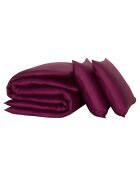 Parure housse de couette  100% Satin de Coton Olivia betterave