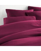 Parure housse de couette  100% Satin de Coton Olivia betterave