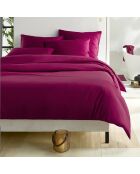 Parure housse de couette  100% Satin de Coton Olivia betterave