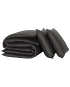 Parure housse de couette  100% Satin de Coton Olivia ébène